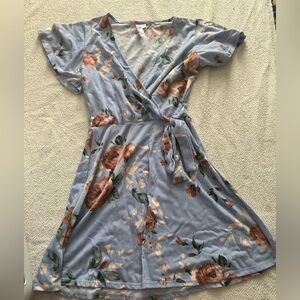 Floral wrap mini dress
